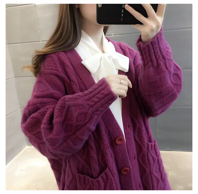 ニットロングカーデ(3891)