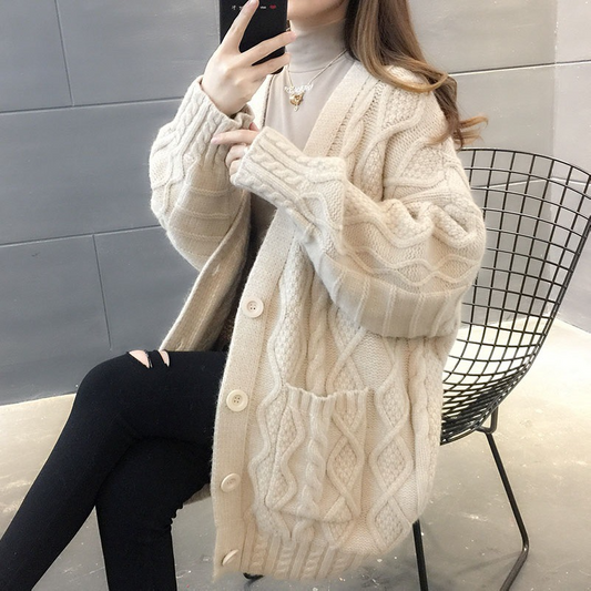 ニットロングカーデ(3891)