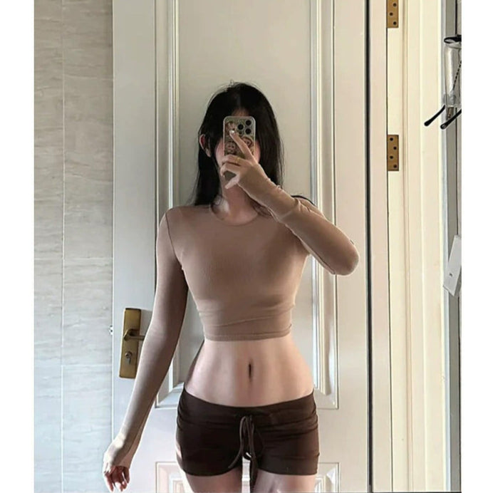 スリムフィットクロップドロンT 3956