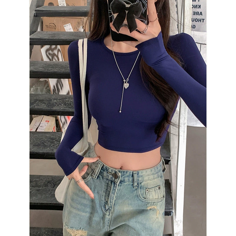 スリムフィットクロップドロンT 3956