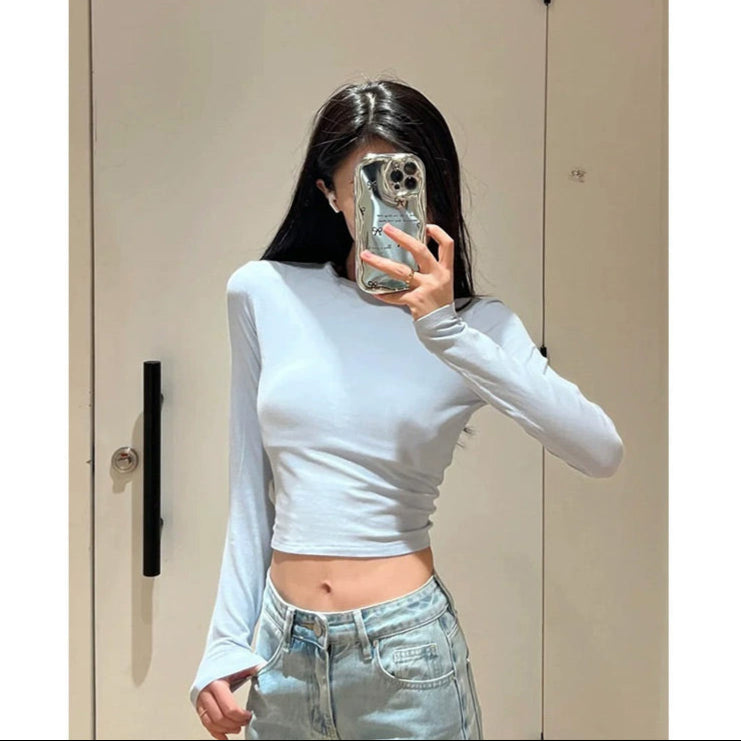スリムフィットクロップドロンT 3956