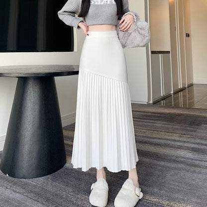 アシメプリーツロングスカート　3990