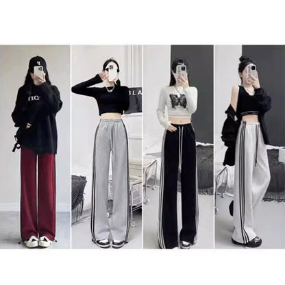 サイドラインワイドトラックパンツ 3958