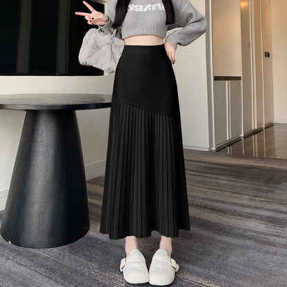 アシメプリーツロングスカート　3990