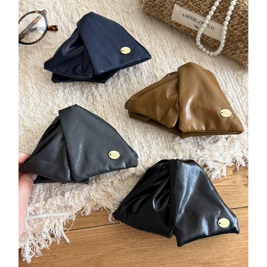 レザーライク ビッグリボン ヘアクリップ 4031