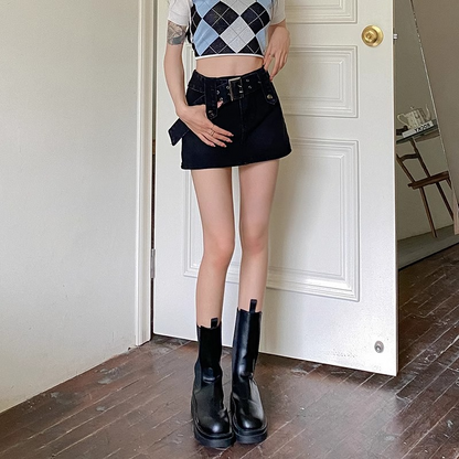 ベルトデザイン デニムスカパン 4021