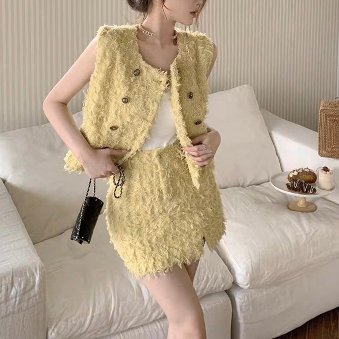 ノーカラー起毛セットアップ　（3554）