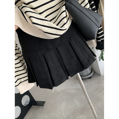 スエードプリーツスカート　4011