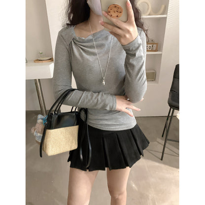 スエードプリーツスカート　4011