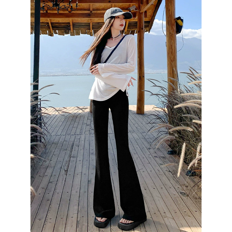 スリムフレアパンツ 4008