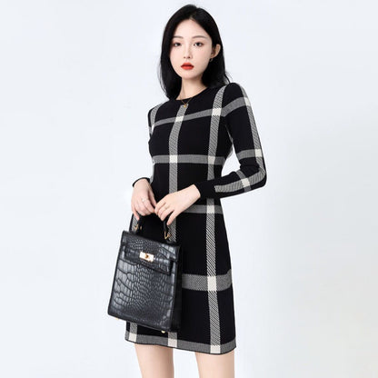 チェックラインワンピース　3989