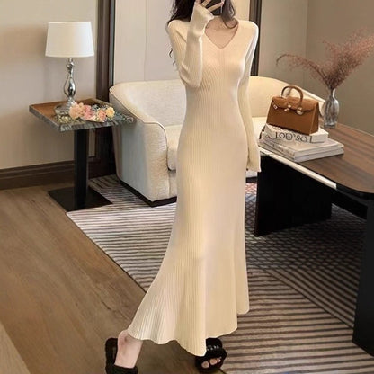 リブニットマーメイドワンピース 3974