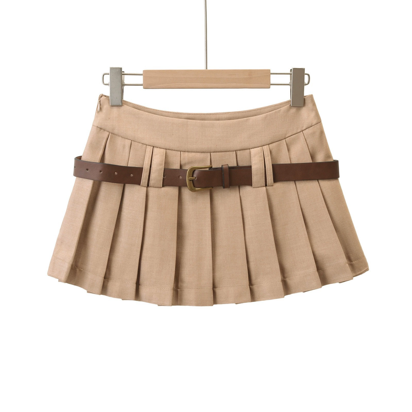 ベルト付きプリーツミニスカート 4003