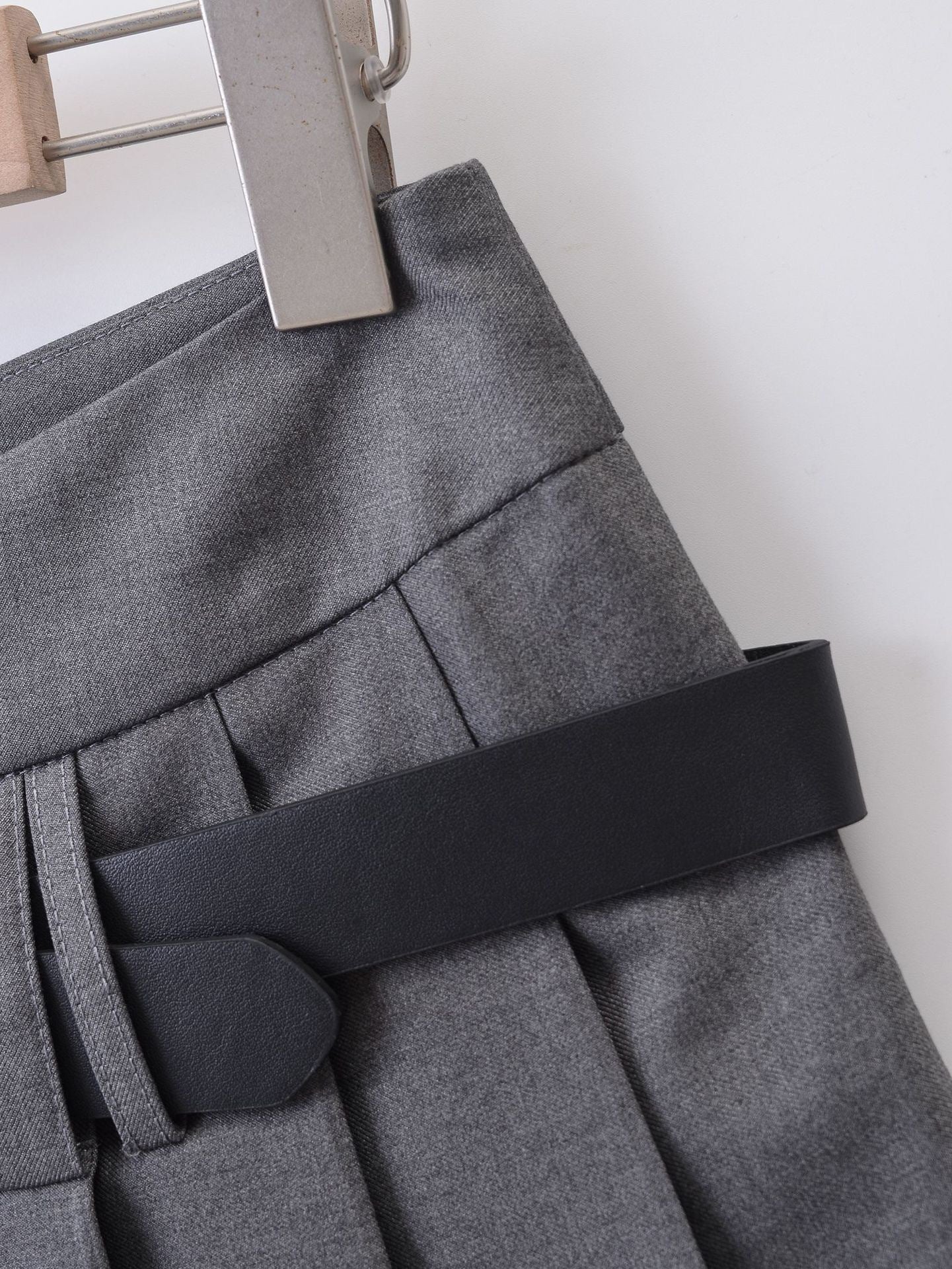 ベルト付きプリーツミニスカート 4003