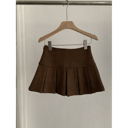 スエードプリーツスカート　4011