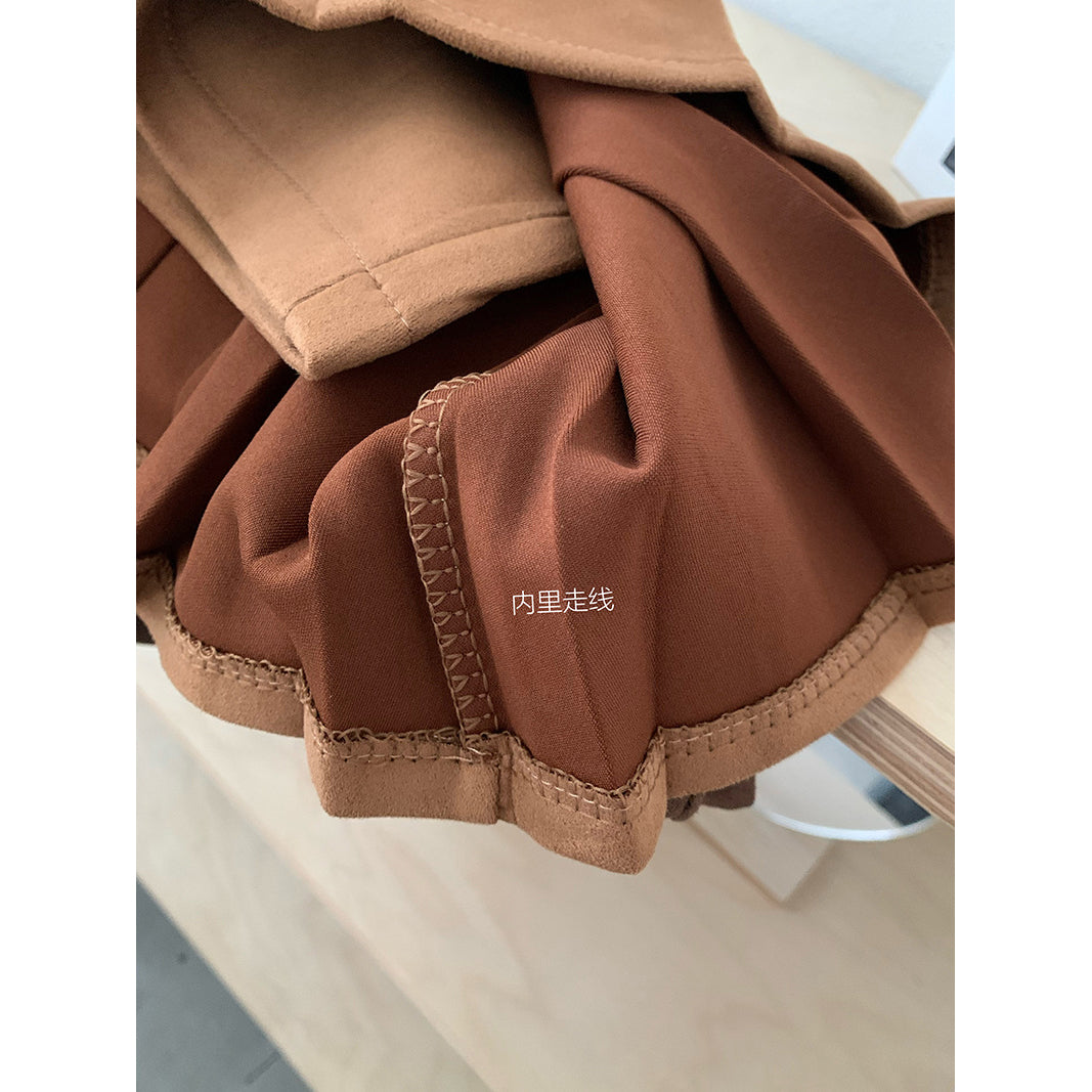 スエードプリーツスカート　4011