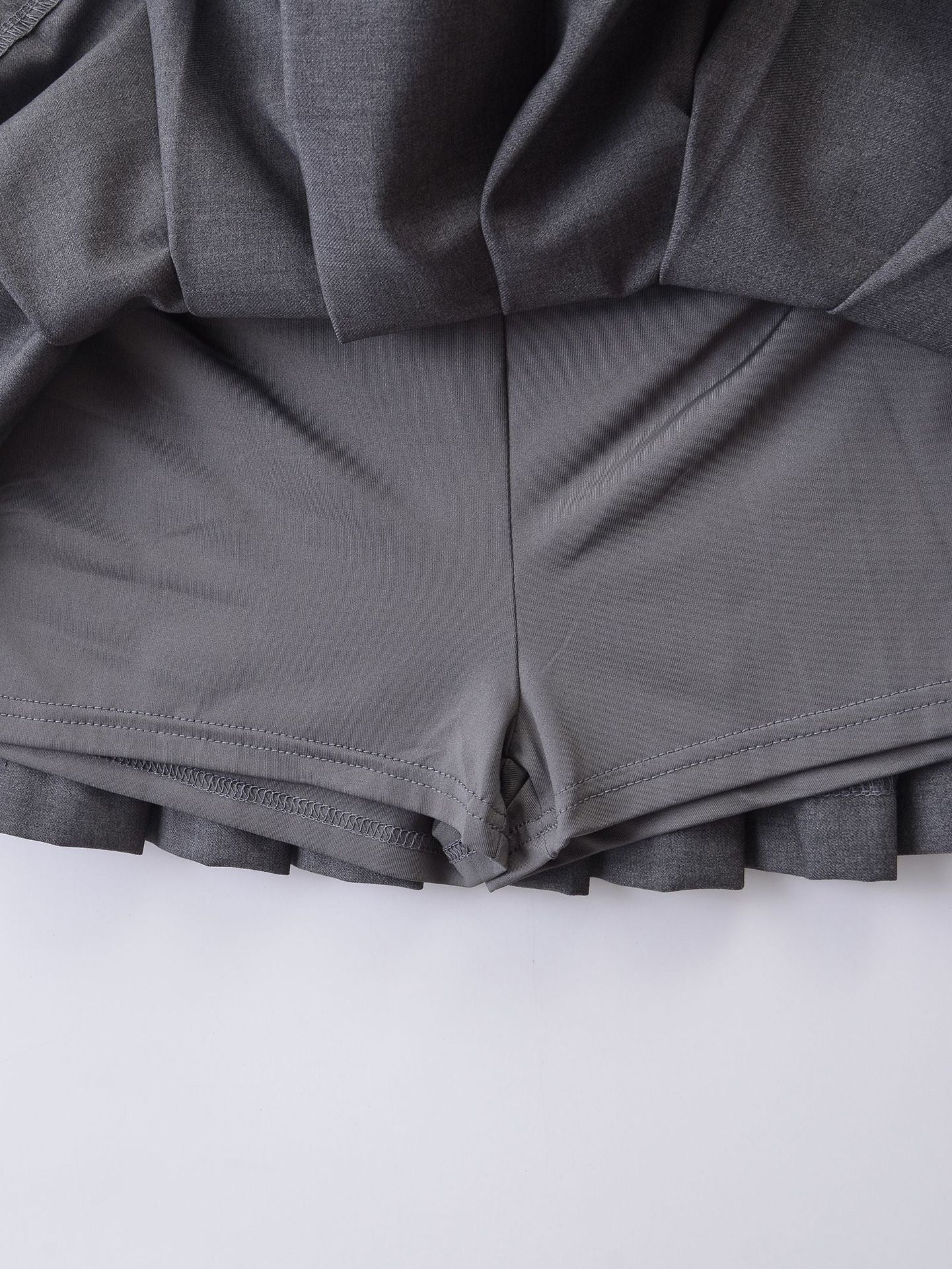 ベルト付きプリーツミニスカート 4003