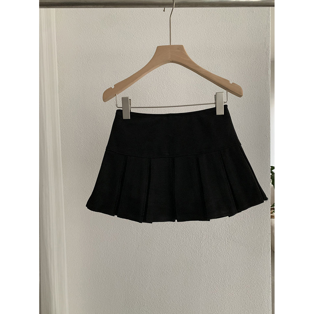 スエードプリーツスカート　4011