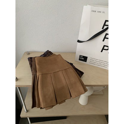 スエードプリーツスカート　4011