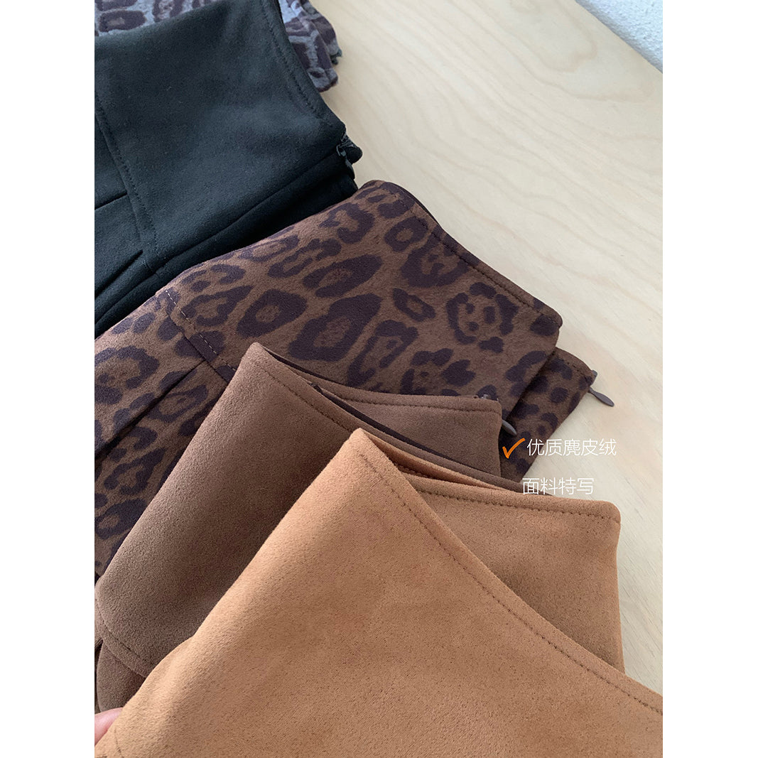 スエードプリーツスカート　4011