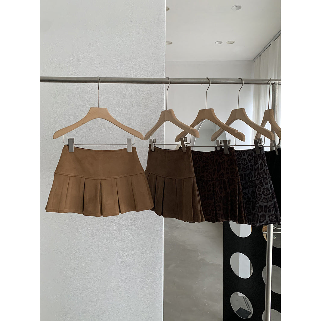 スエードプリーツスカート　4011