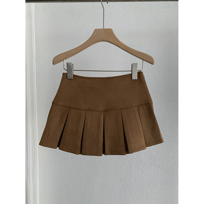 スエードプリーツスカート　4011