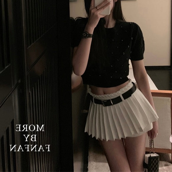 【SALE】全3色　パフスリーブニットトップス　（3374）