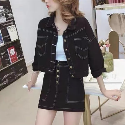 【SALE】全2色　ステッチデニムセットアップ　（3037）